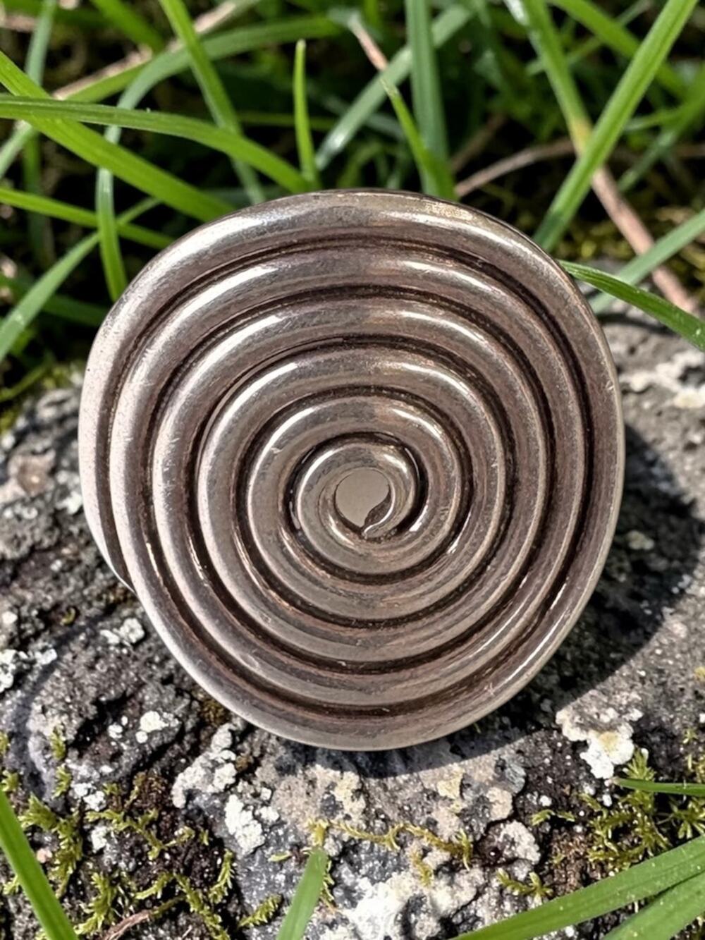 Vintage 925 sterling silver spiral statement ring concentric coil sculptural des